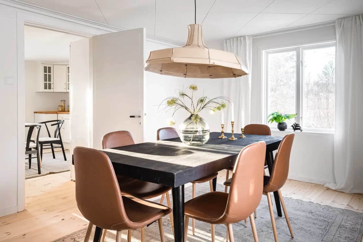 Målade ytskikt i den renoverade villan